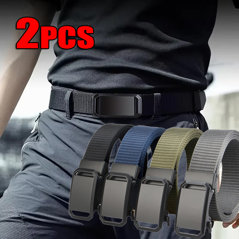 Outdoor Adventure Training - Newest Automatic Buckle Belt Canvas Tactical