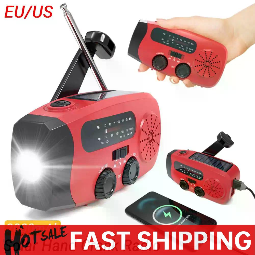 Emergency Radio Solar - Portable Emergency Crank Radio FM/AM/WB Weather
