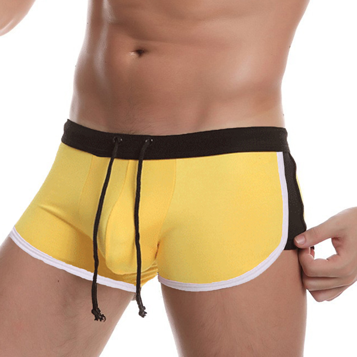Outdoor Adventure Training - Men's Swimming Trunks with Drawstring Flat