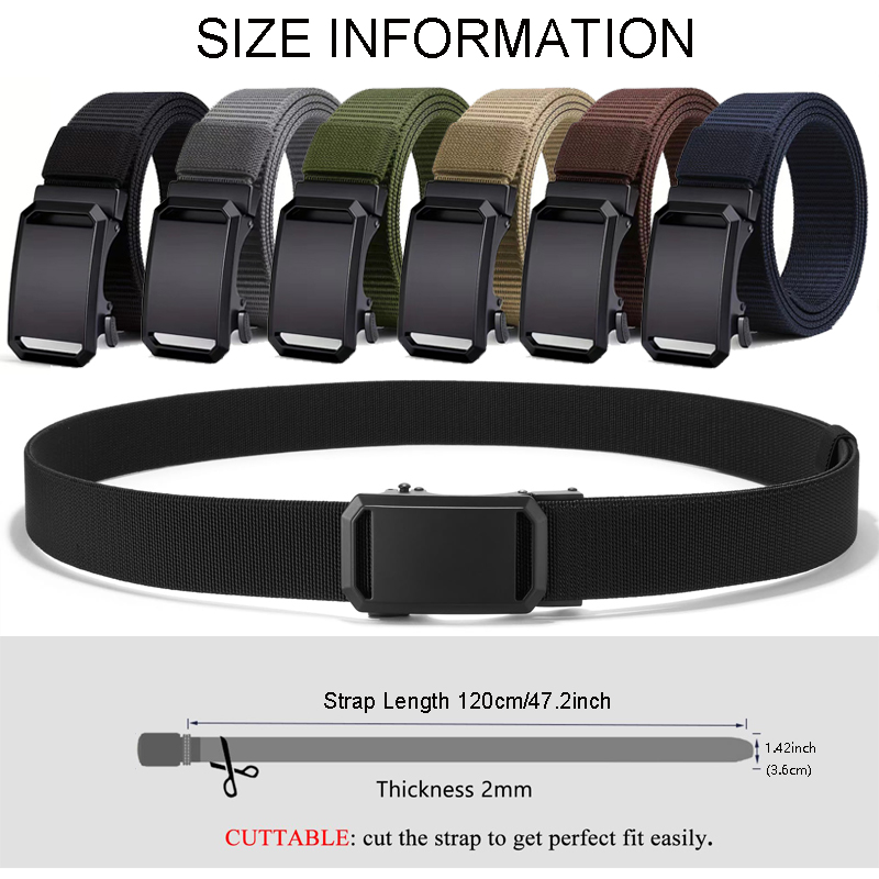 Outdoor Adventure Training - Canvas Tactical Belts Men's Durable Automatic
