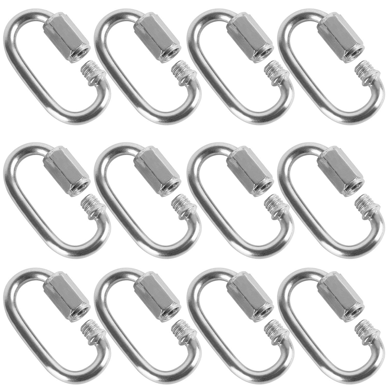 12 Pcs Quick Link 4MM Stainles - đánh giá và giá Carabiner Locking D