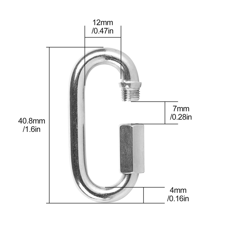 12 Pcs Quick Link 4MM Stainles - đánh giá và giá Carabiner Locking D