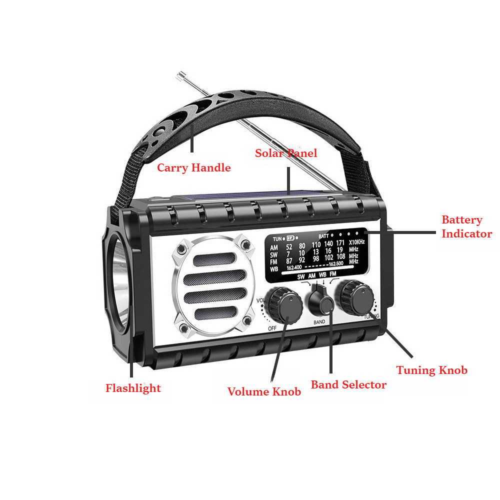 Portable Solar Hand Crank Emer - đánh giá và giá Emergency Radio Solar