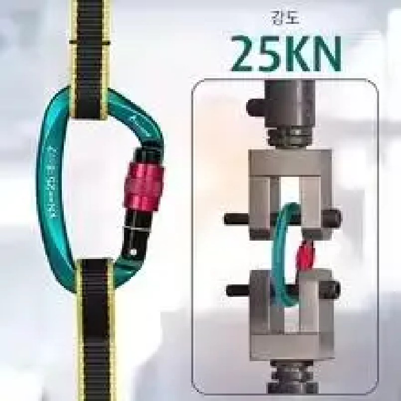 25KN D-shape Professional Cara - đánh giá và giá Carabiner Locking D