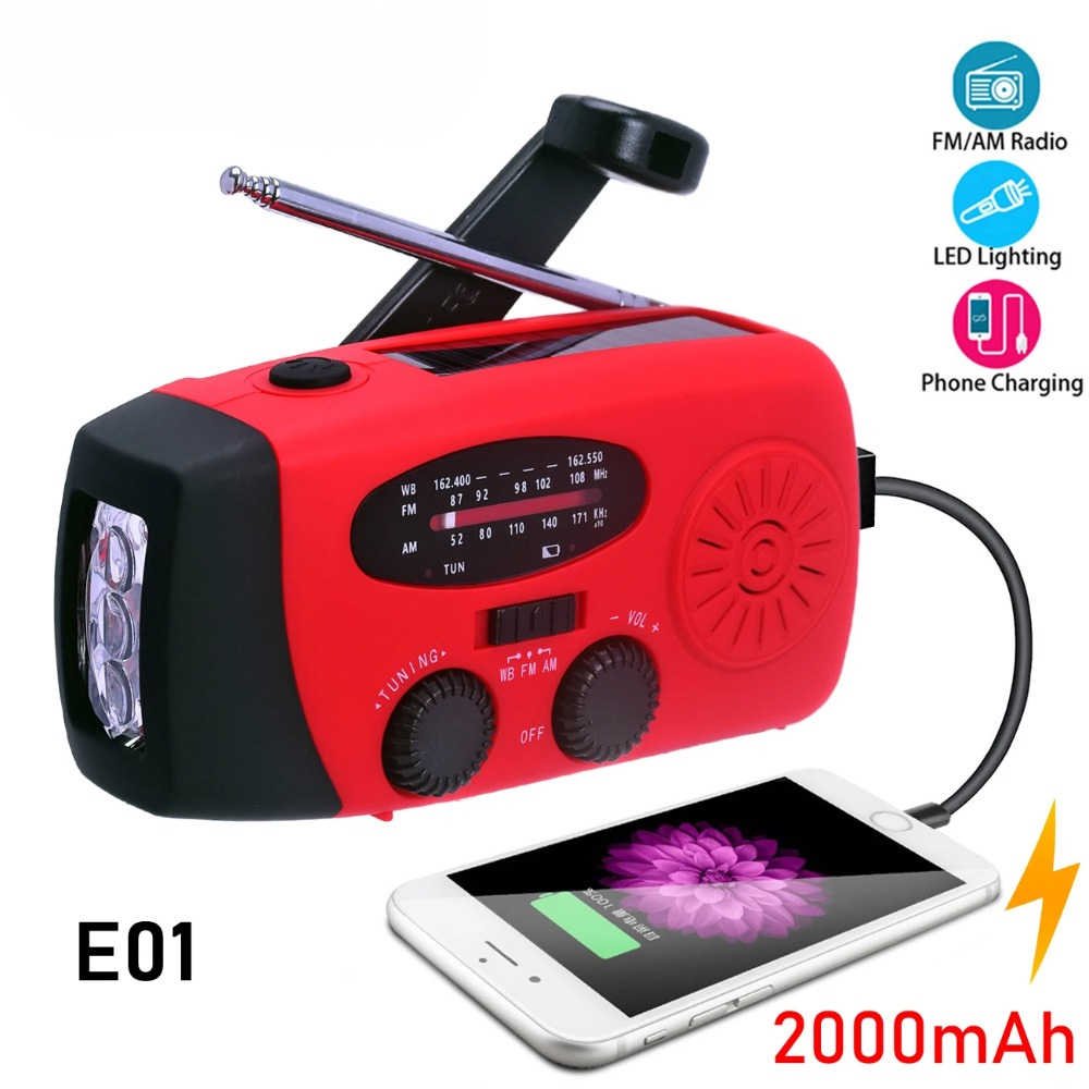 E01 Emergency Hand Crank Solar - đánh giá và giá Emergency Radio Solar