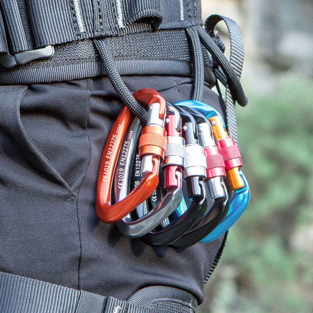 D-shape 25KN Climbing Carabine - đánh giá và giá Carabiner Locking D