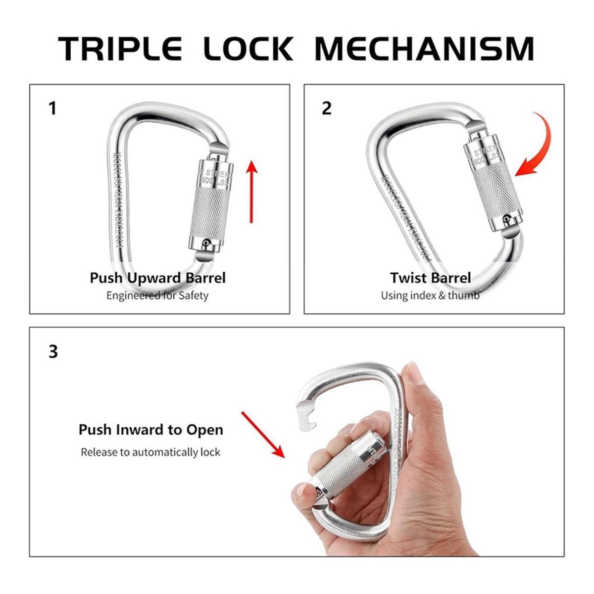 (A99Z) 45kN Auto Locking Carab - đánh giá và giá Carabiner Locking D