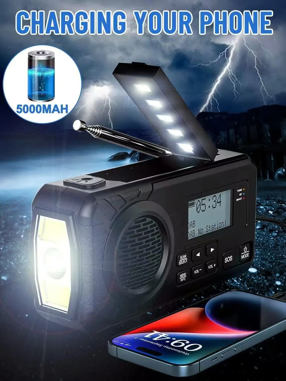 DAB/DAB+/FM Digital Radio with - đánh giá và giá Emergency Radio Solar