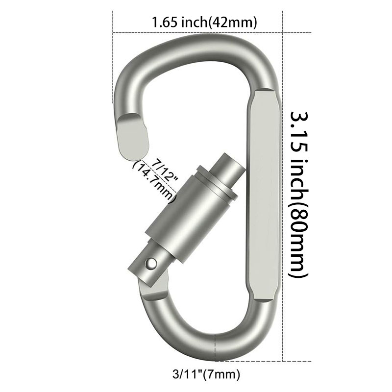 6Pcs Aluminum Carabiner Clip D - đánh giá và giá Carabiner Locking D
