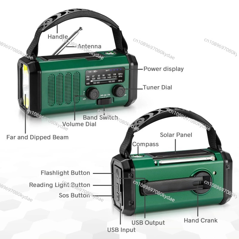 10000/20000mAh Battery Emergen - đánh giá và giá Emergency Radio Solar