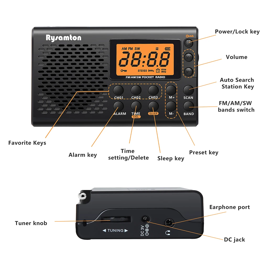 Portable Battery Radio FM Shor - đánh giá và giá Emergency Radio Solar