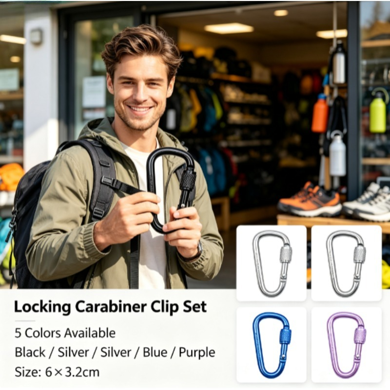 Aluminum Alloy D Shape Locking - đánh giá và giá Carabiner Locking D