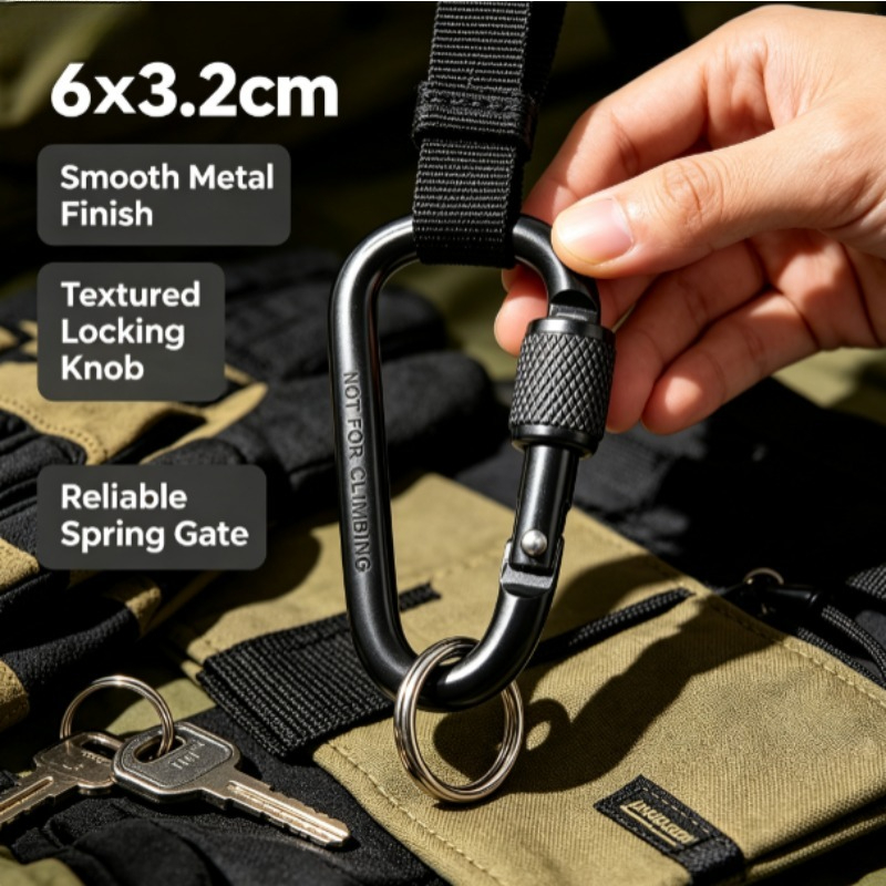 Aluminum Alloy D Shape Locking - đánh giá và giá Carabiner Locking D