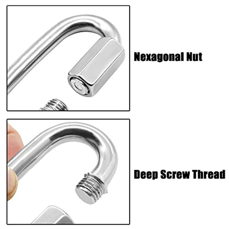 ABJS 12 Pack Quick Link 5/32 I - đánh giá và giá Carabiner Locking D