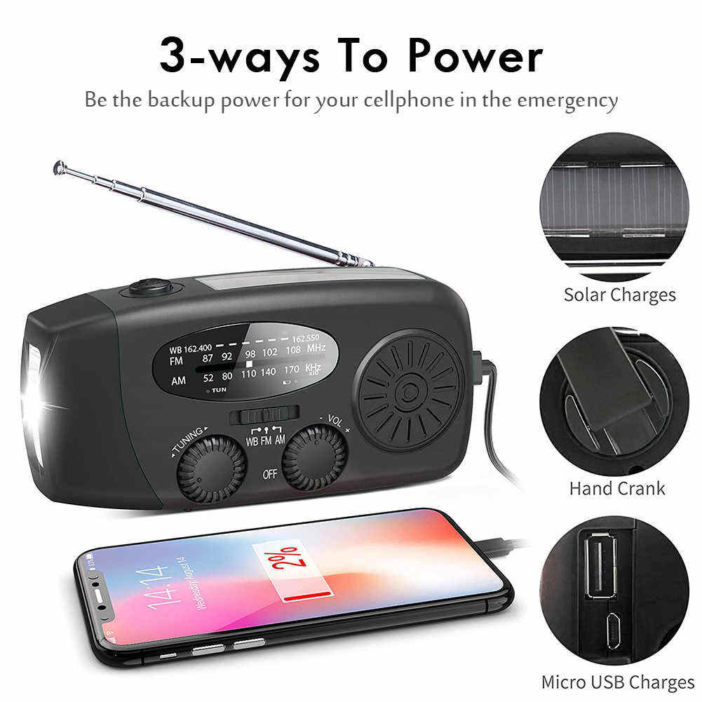 Multifunctional Portable Hand  - đánh giá và giá Emergency Radio Solar